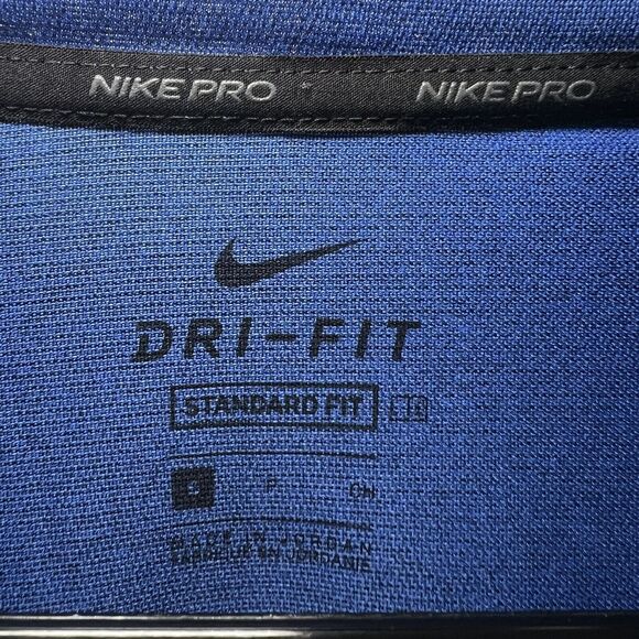 Nike Pro Standard Fit Athletic Tee T Shirt Men Size S Small Blue Gym Running Dri - Picture 6 of 12